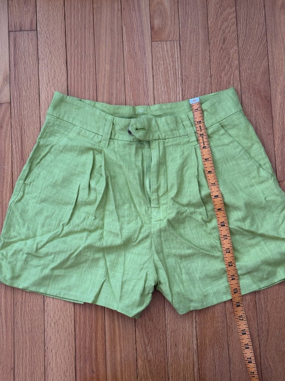 Free People, Suit set with shorts, S, Green linen - Picture 7 of 8
